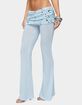 EDIKTED Zephyra Bead & Sequin Foldover Pants image number 2