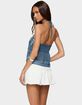 EDIKTED Beaded Floral Split Front Halter Top image number 3