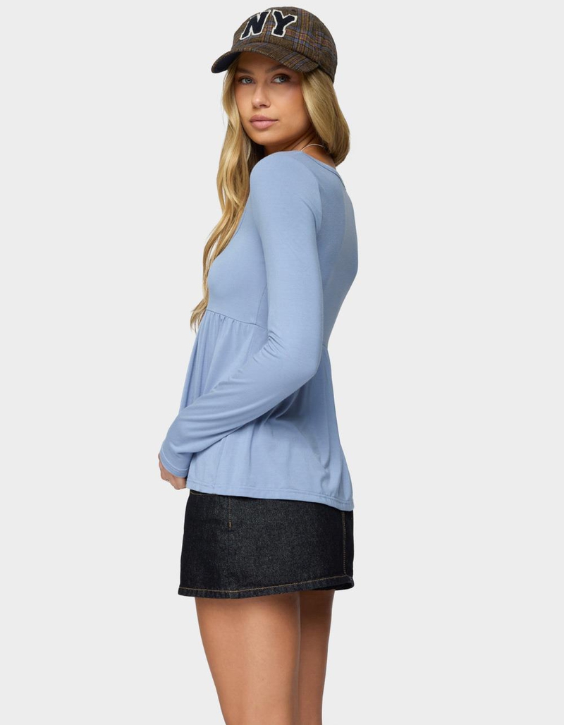 EDIKTED Lilla Henley Babydoll Top image number 2