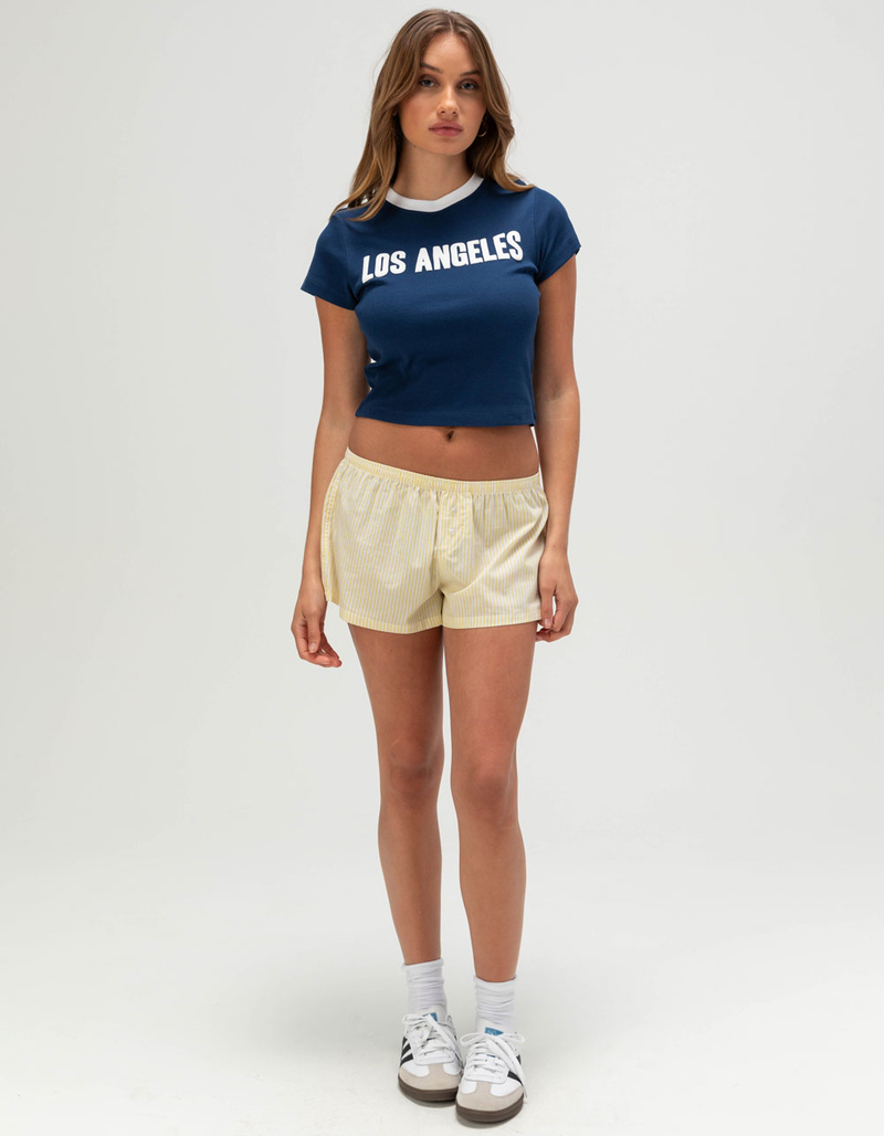 RSQ Womens LA Puff Ringer Tee image number 1