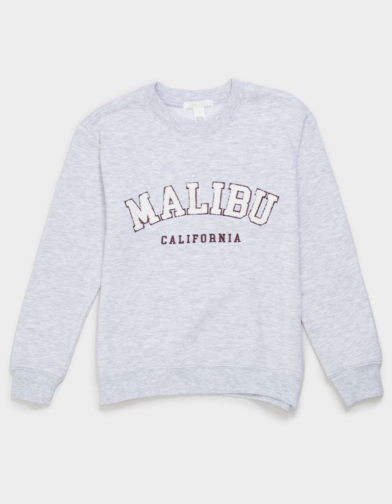 FULL TILT Malibu Chenille Girls Crewneck Sweatshirt image number 0