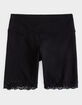 FULL TILT Lace Trim Girls Biker Shorts image number 1