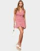 EDIKTED Cowl Neck Drop Waist Mini Dress image number 5