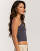 RSQ Womens Pointelle Lace Trim Cami image number 3