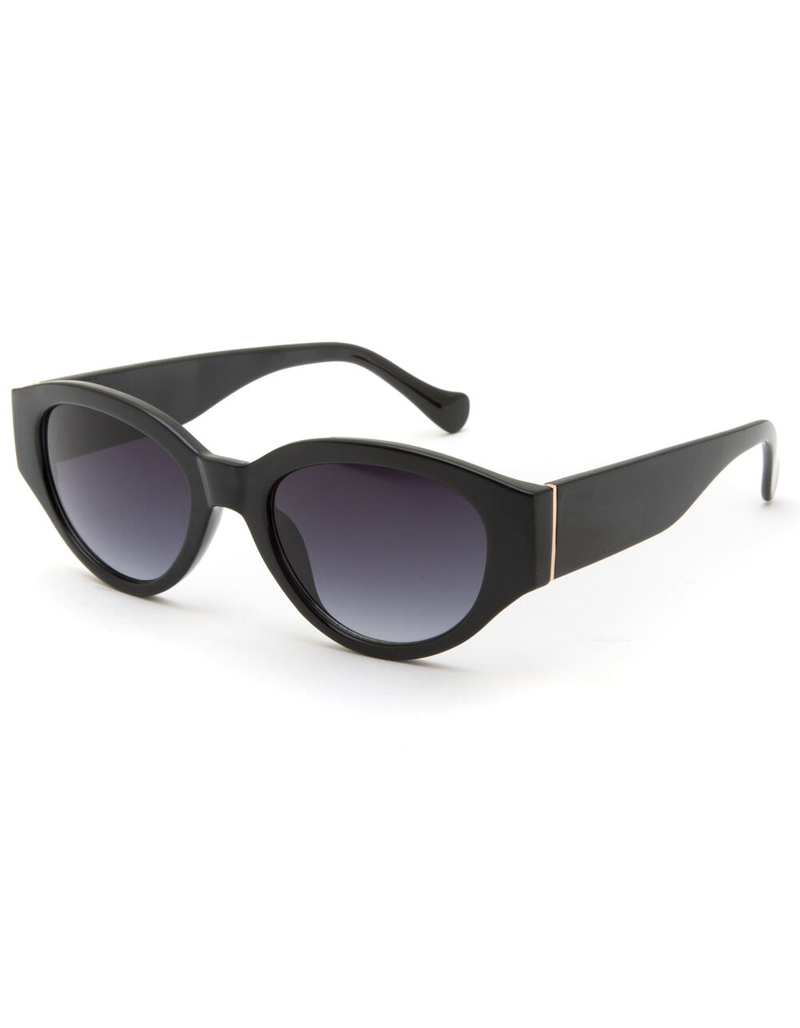 Basic Oval Black Sunglasses image number 0