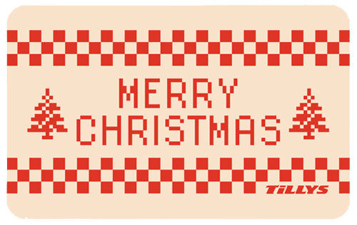 Gift Card 11Merry Christmas Red Check