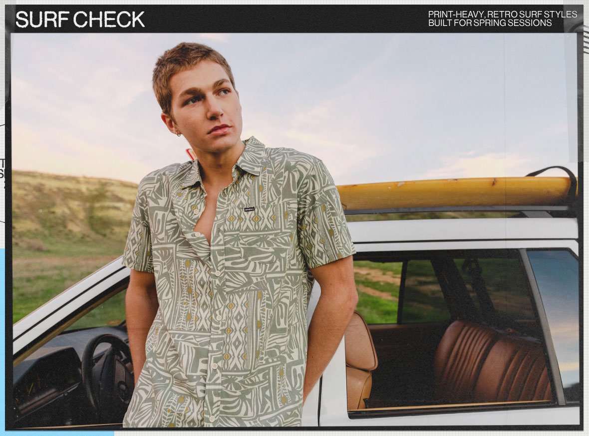 Surf Check - Print-Heavy, Retro Surf Styles Built for Spring Sessions