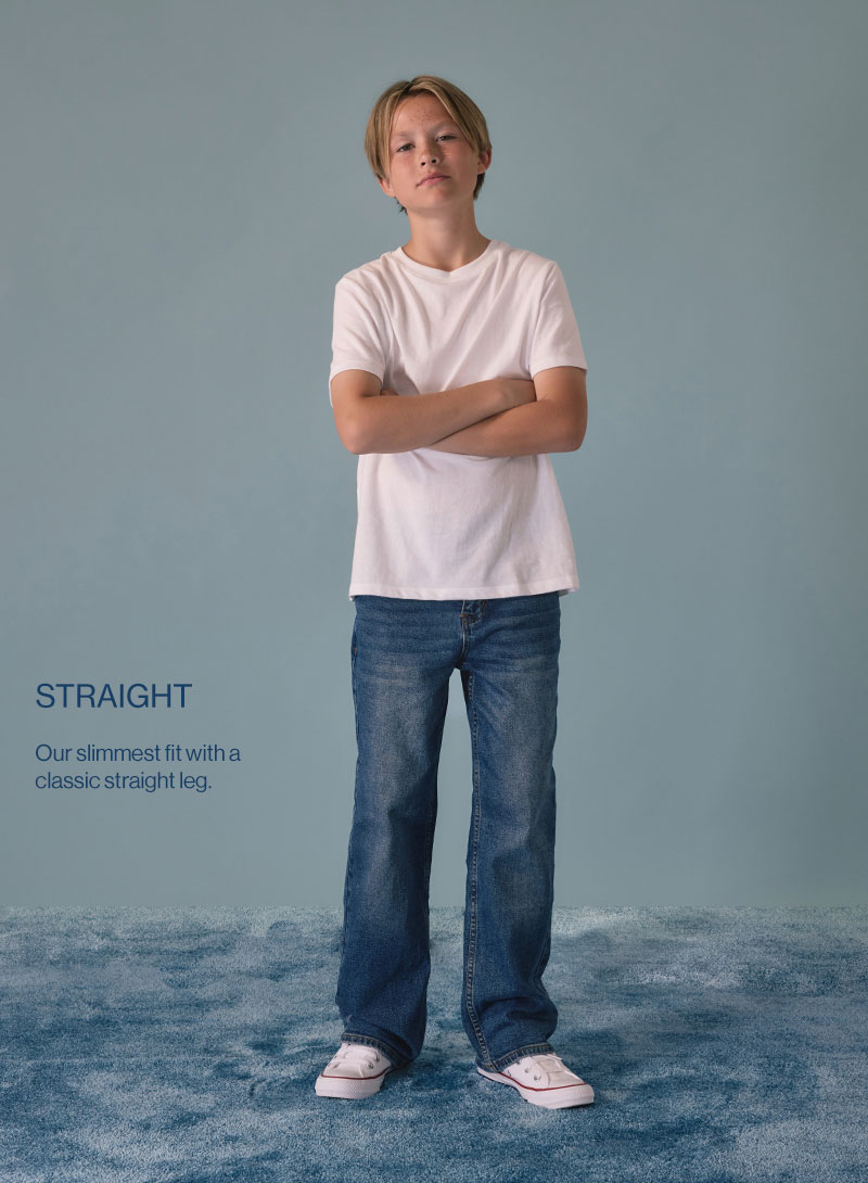Straight - Our slimmest fit with a classic straight leg.