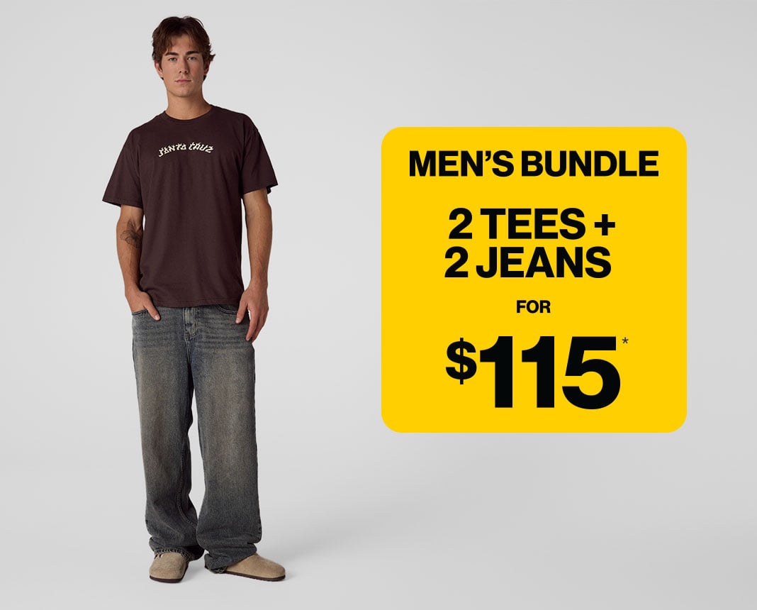 Men's Bundle 2 Tees + 2 jeans for $115*