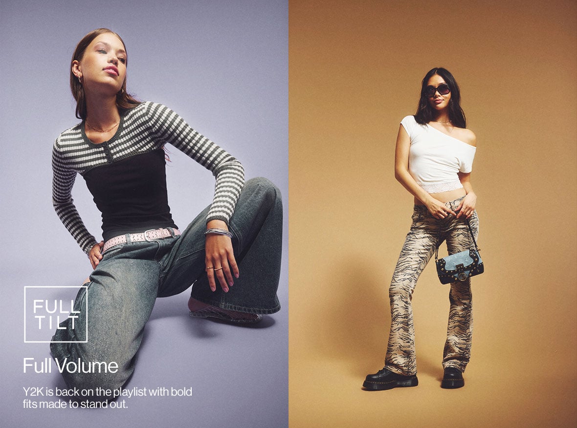 Full Tilt Full Volume Y2K is back on the playlist with bold fits made to stand out.