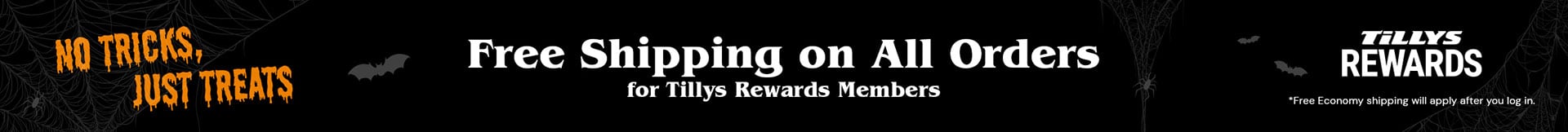 Free Shipping on All Orders for Tillys Rewards Members