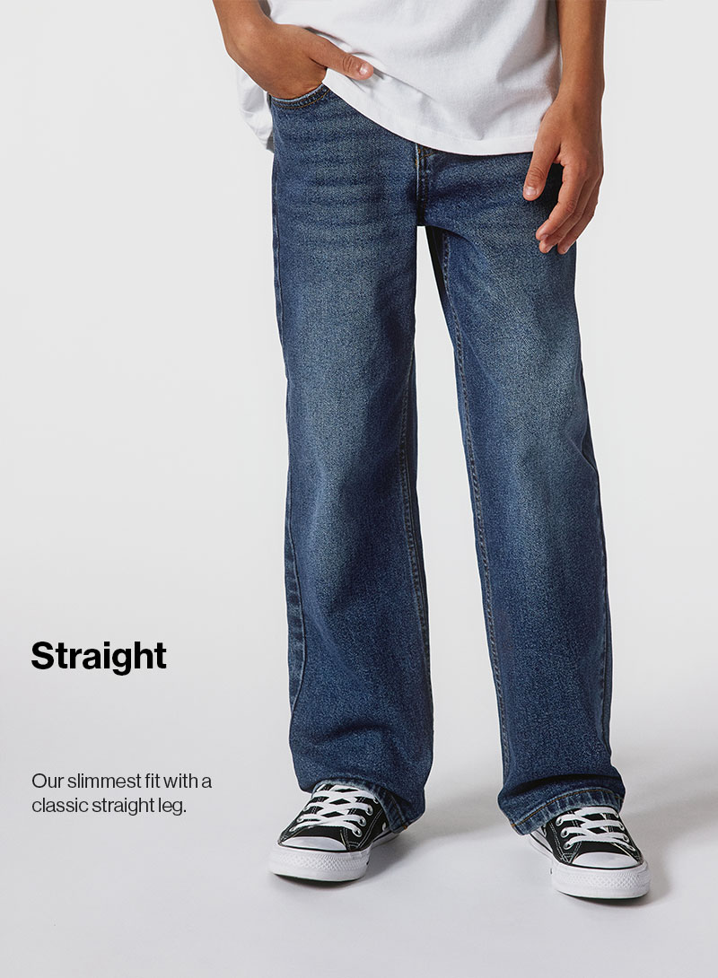 Straight - Our slimmest fit with a classic straight leg.