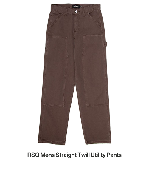 RSQ Mens Straight Twill Utility Pants