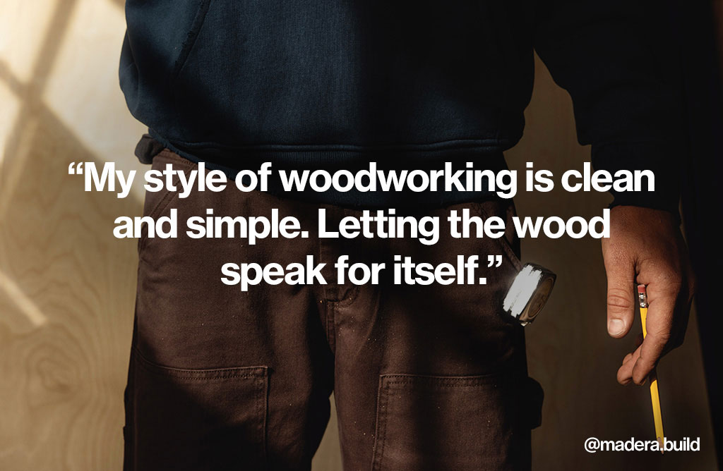 My style of woodworking is clean and simple. Letting the wood speak for itself. @madera.build