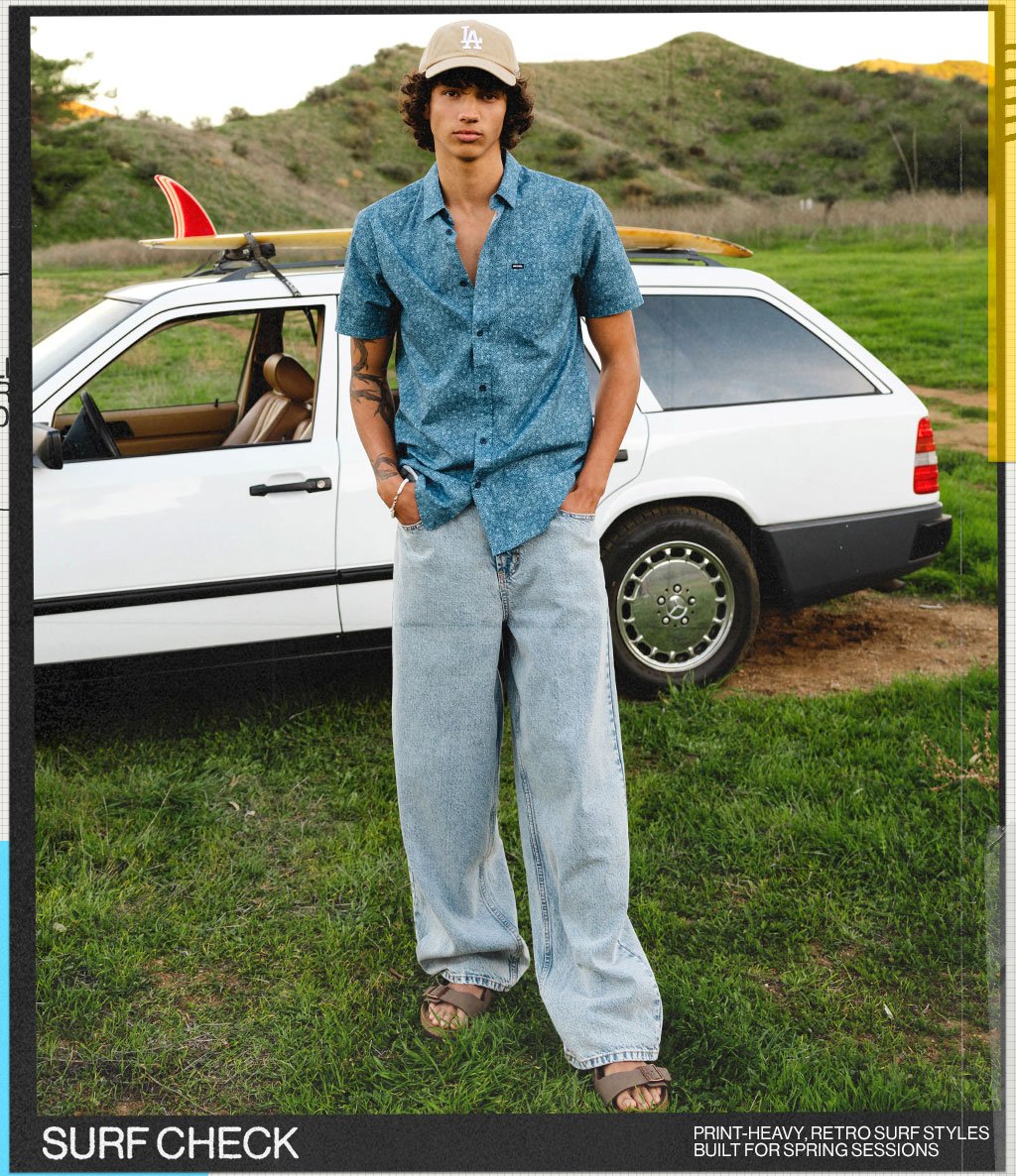 Surf Check - Print-Heavy, Retro Surf Styles Built for Spring Sessions
