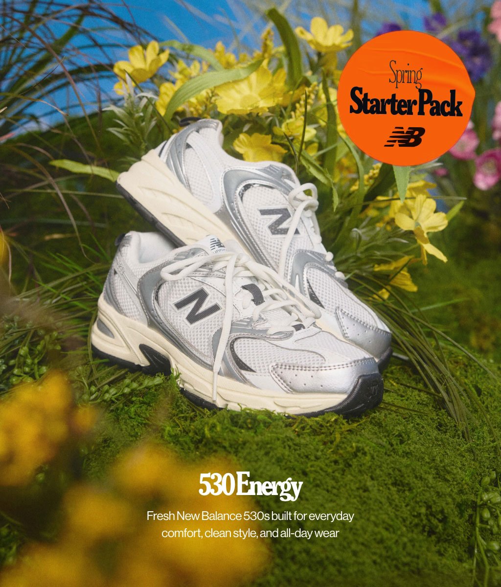 Spring Starter Pack 530 Energy Fresh New Balance 530s built for everyday comfort, clean style, and all-day wear