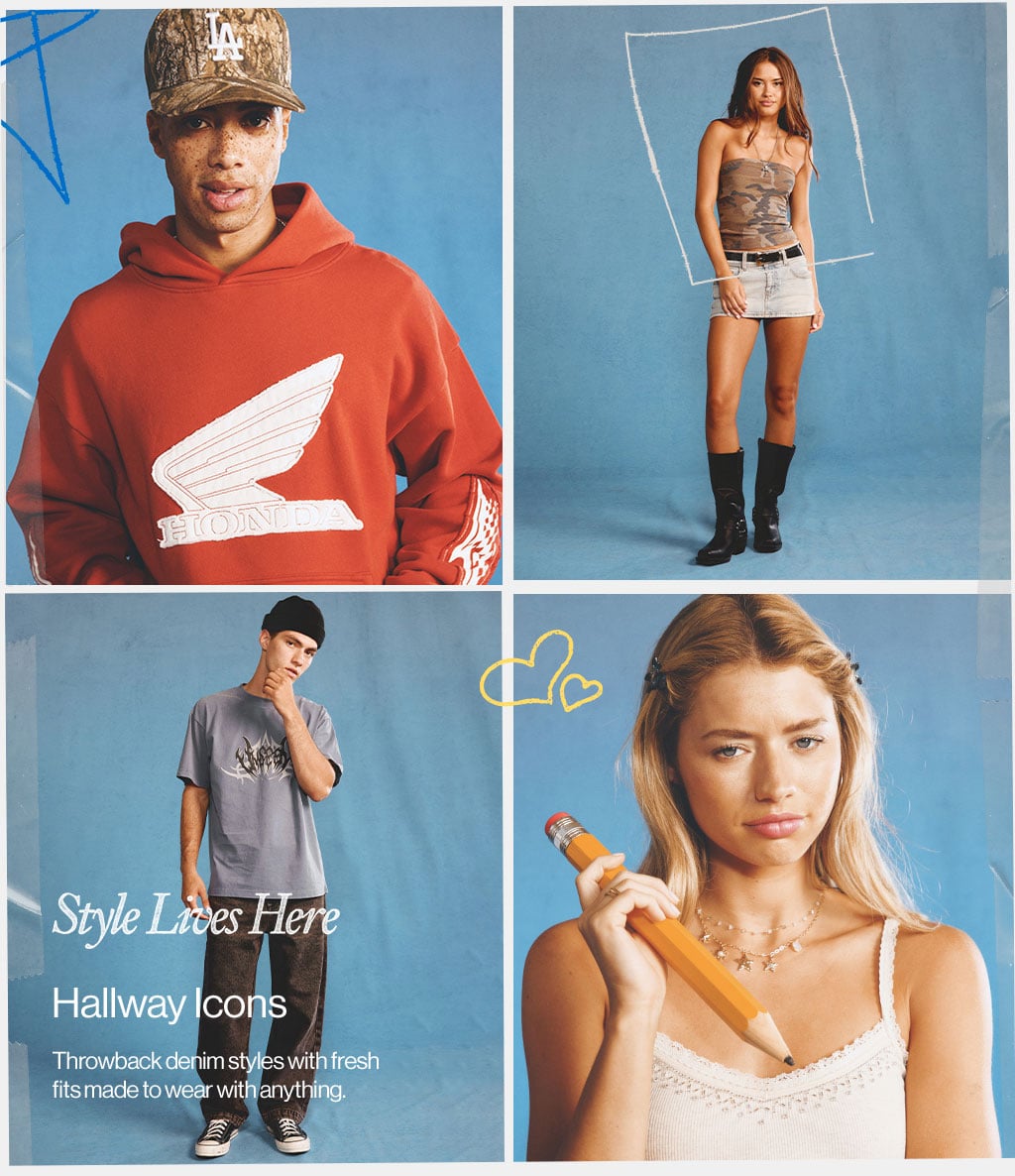 Style Lives Here Hallway Icons Throwback denim styles with fresh fits made to wear with anything.