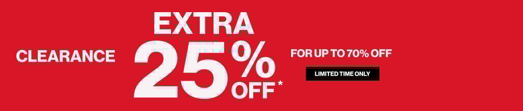 Clearance Extra 25% OFF* For up to 70% OFF - Limited Time Only