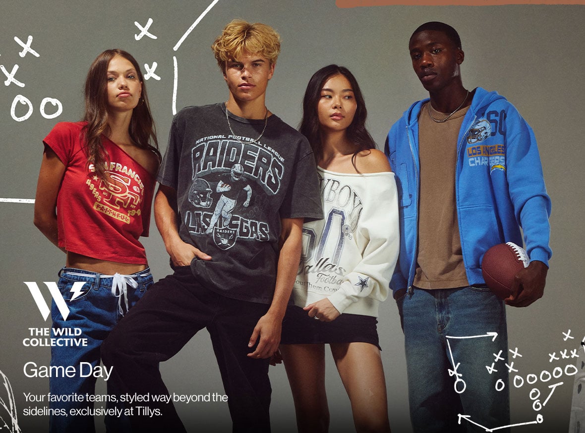 The Wild Collective Game Day Your favorite teams, styled way beyond the sidelines, exclusively at Tillys.