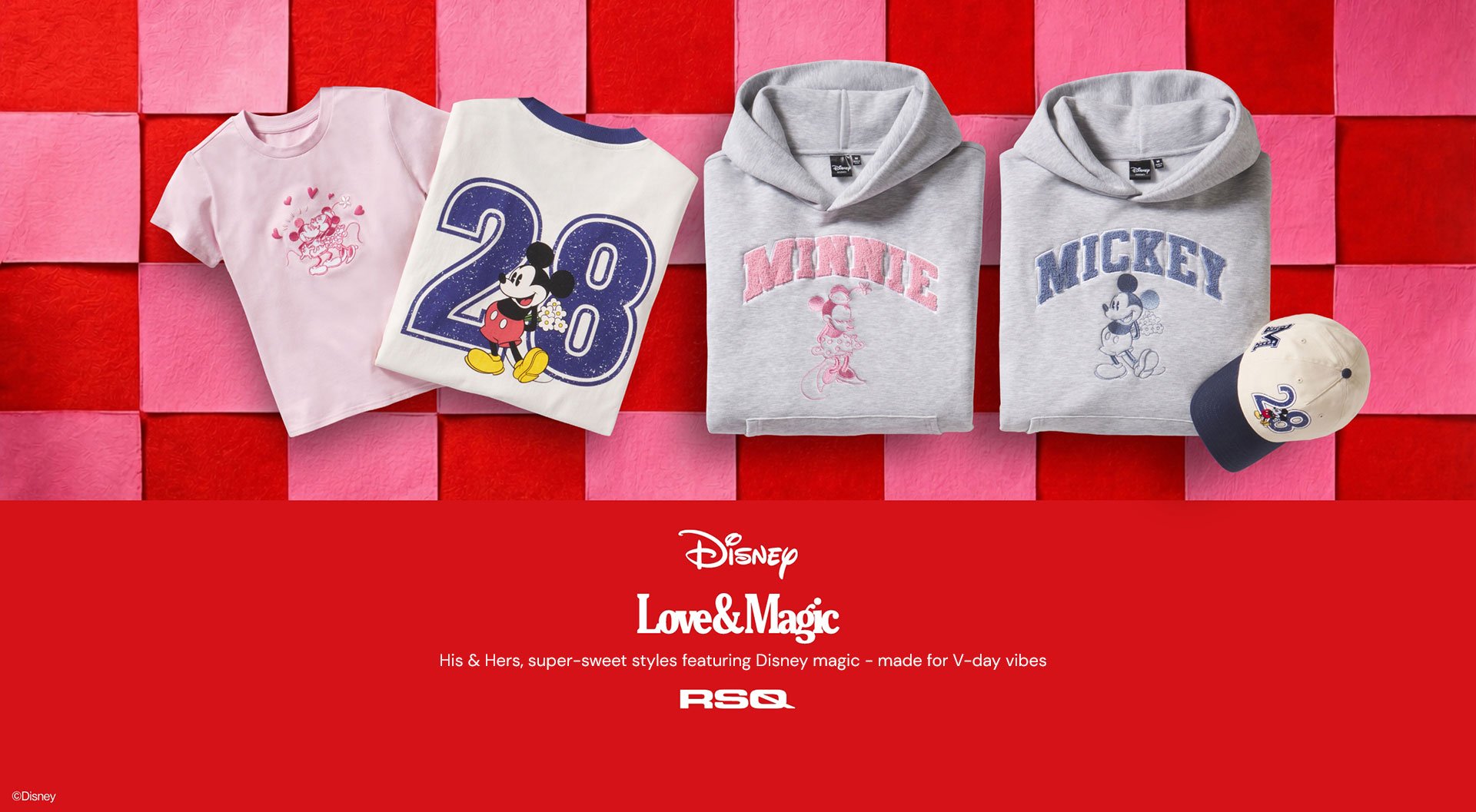 His & Hers, super-sweet styles featuring Disney magic - made for V-day vibes