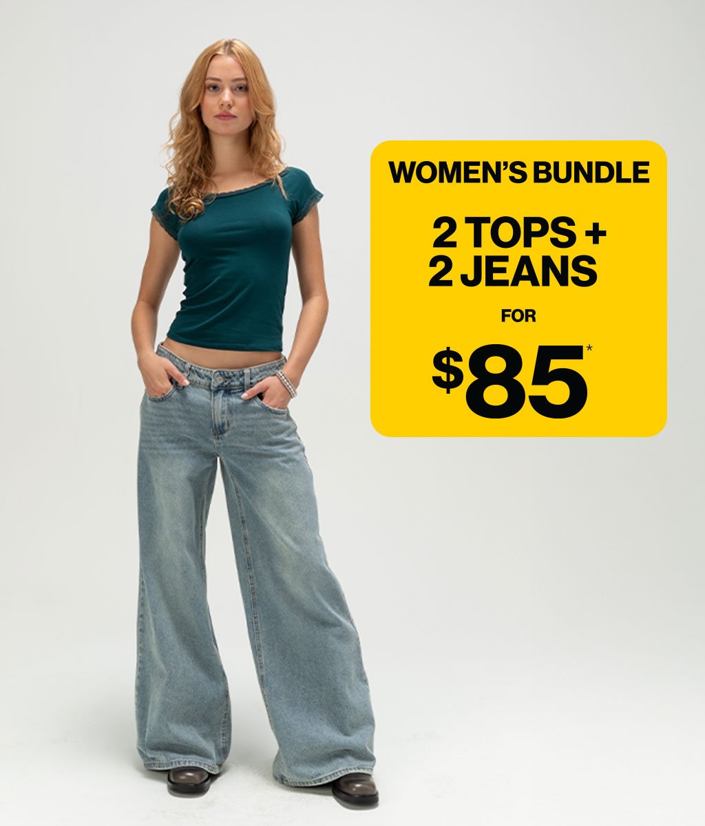 Women's Bundle 2 Tops + 2 Jeans for $85*