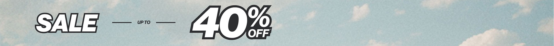 Sale up to 40% OFF*