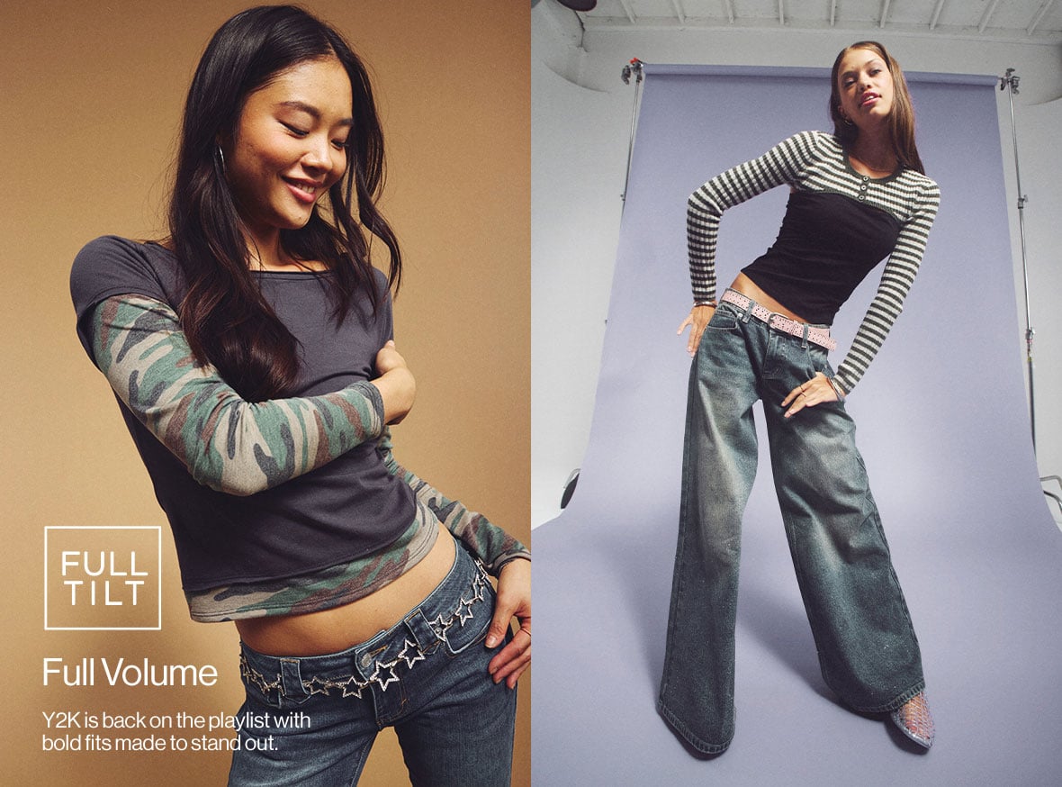 Full Tilt Full Volume Y2K is back on the playlist with bold fits made to stand out.