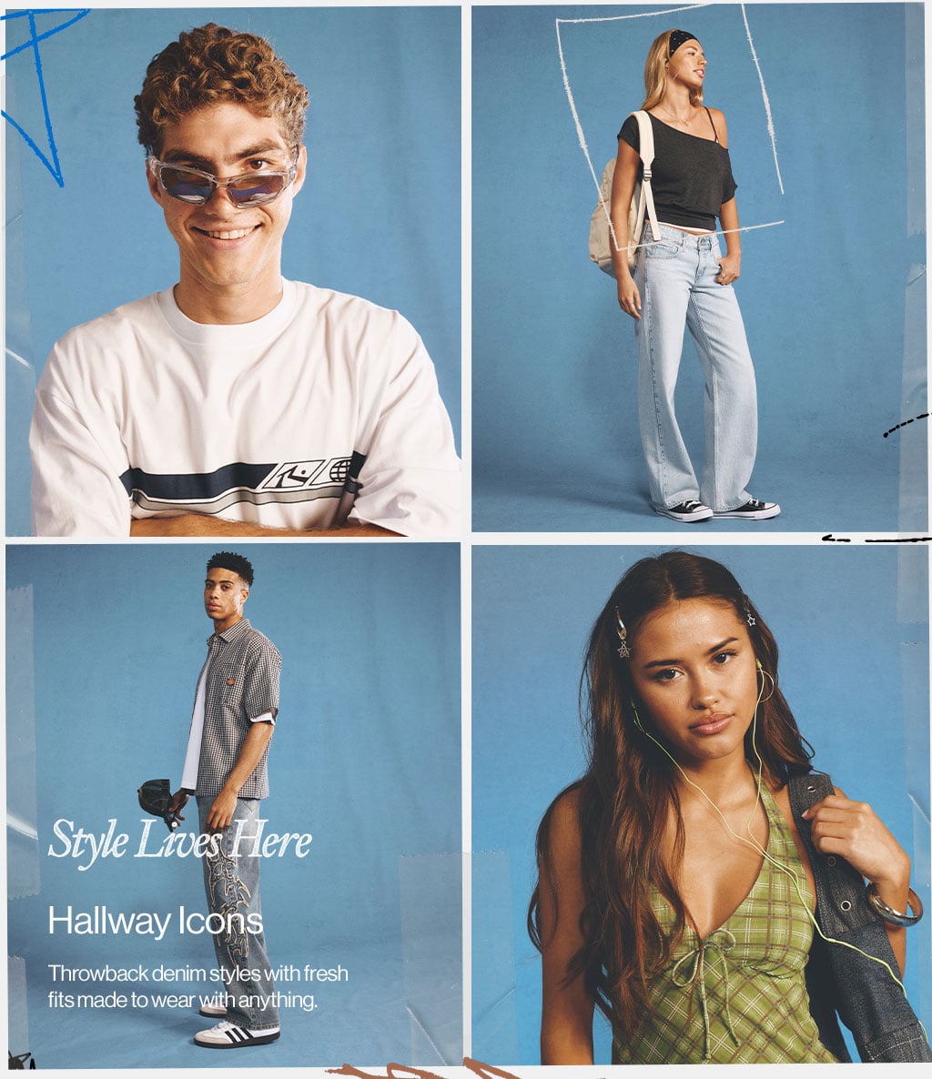 Style Lives Here Hallway Icons Throwback denim styles with fresh fits made to wear with anything.