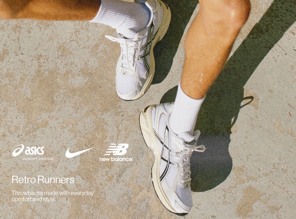 Retro Runners Throwbacks made with everyday comfort and style.