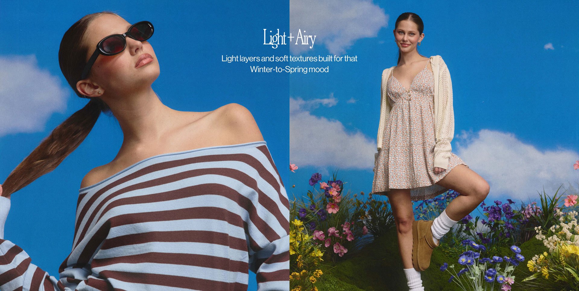 Light + Airy - Light layers and soft textures built for that Winter-to-Spring Mood