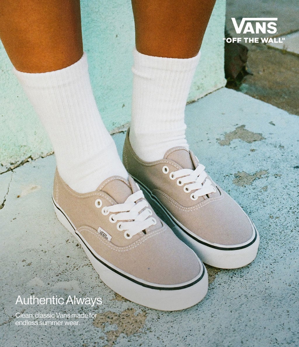 Authentic Always Clean, classic Vans made for endless summer wear.
