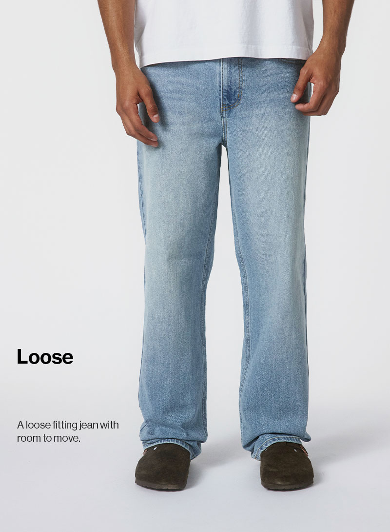 Loose - A loose fitting jean with room to move