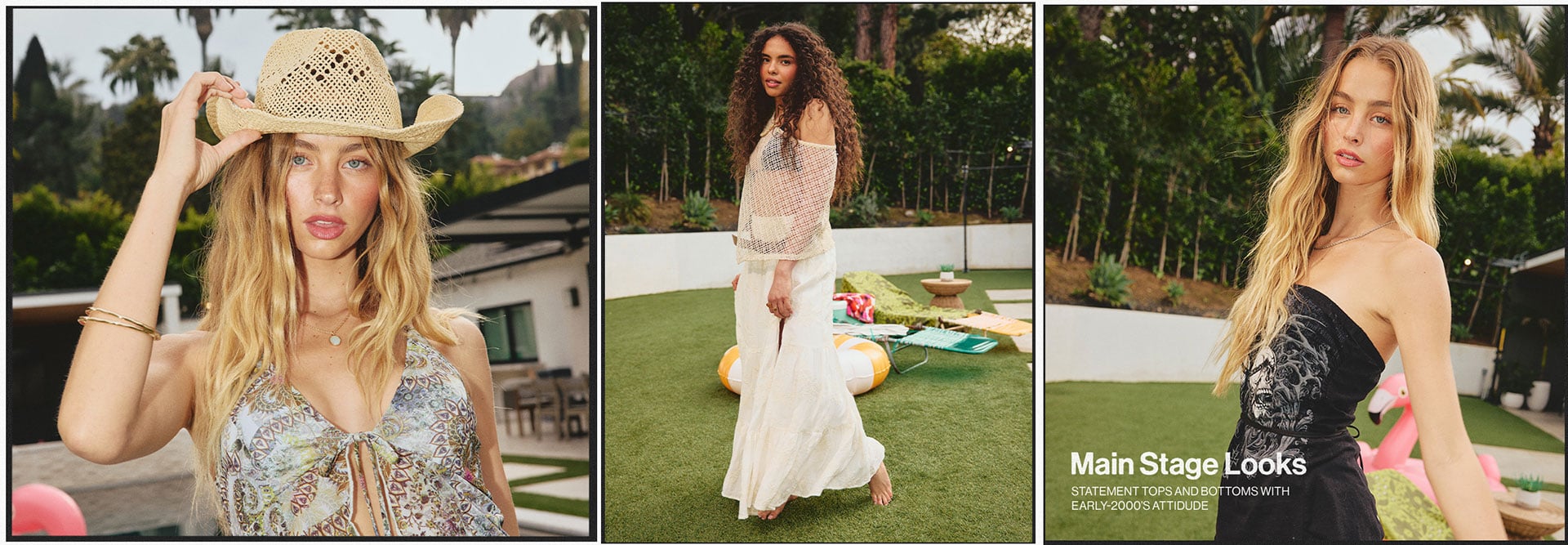 Main Stage Looks Statement Tops and Bottoms with Early-2000's Attidude