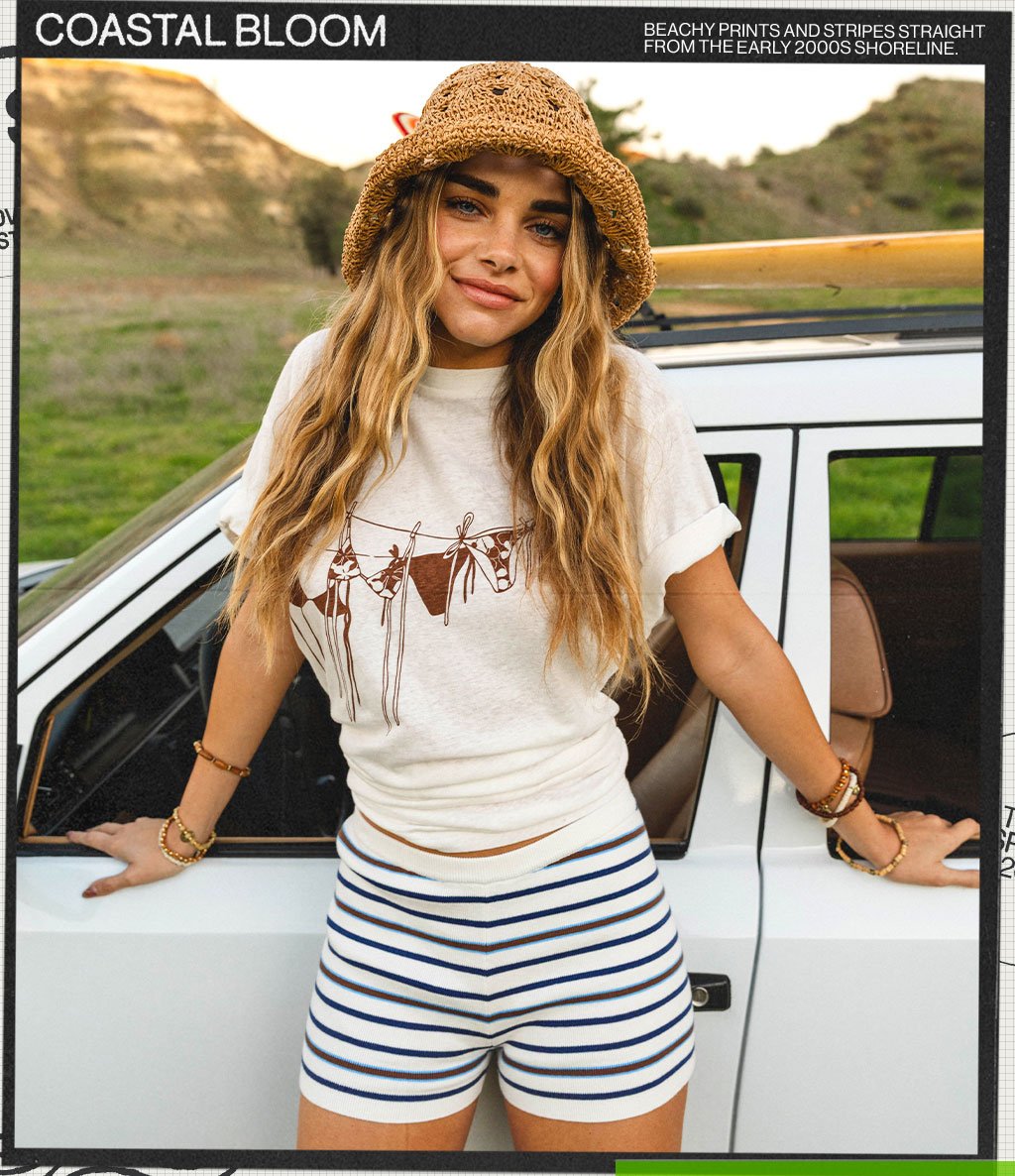 Coastal Bloom Beachy Prints and Stripes Straight from the Early 2000s Shoreline
