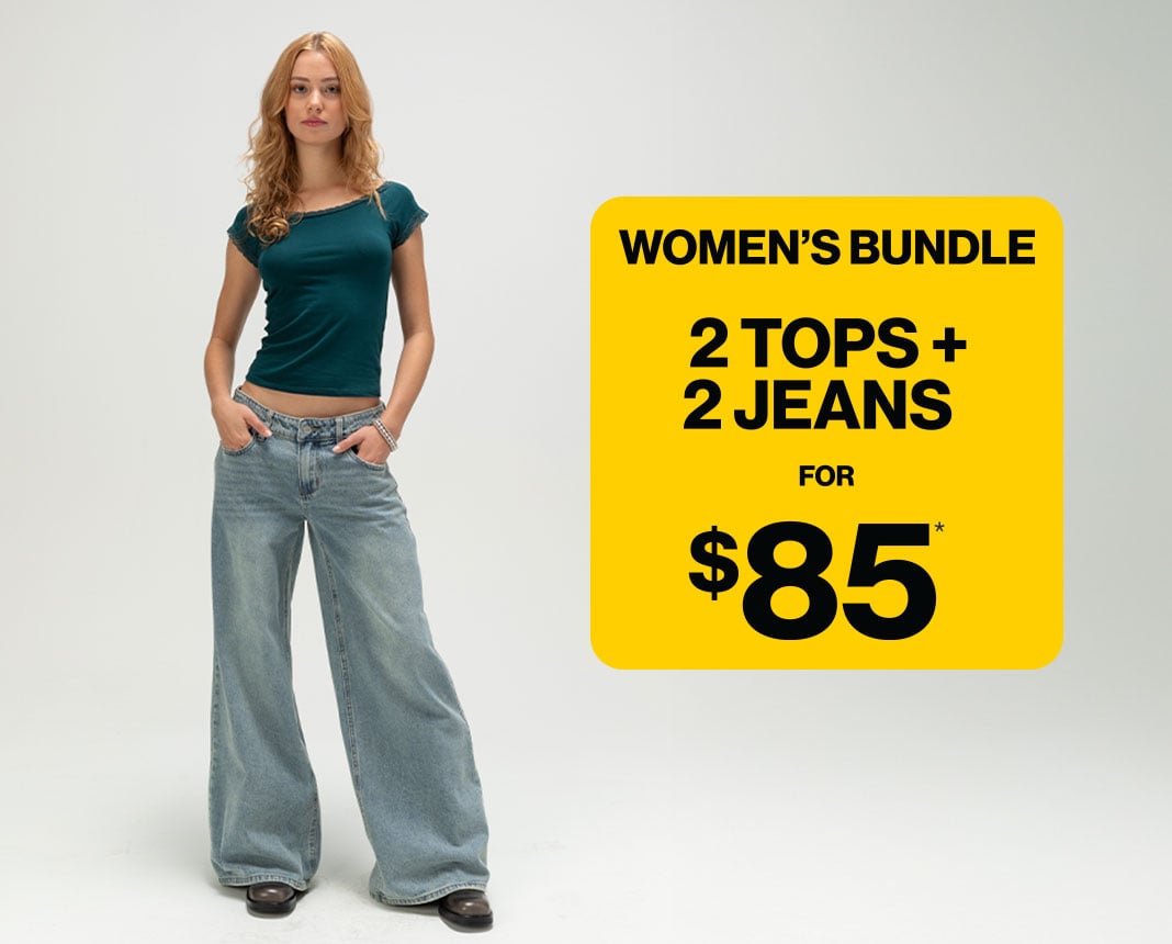 Women's Bundle 2 Tops + 2 Jeans for $85*