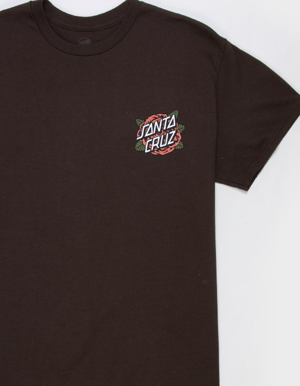 SANTA CRUZ Rose Dot Mens Tee - BROWN