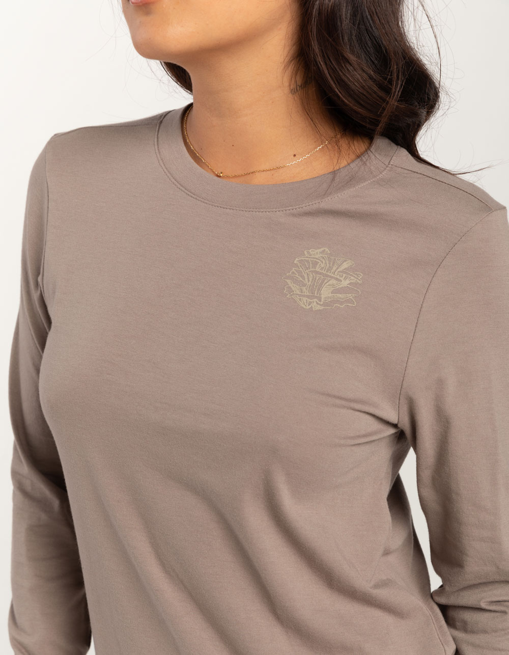 FOX Sensory Womens Long Sleeve Tee - TAUPE