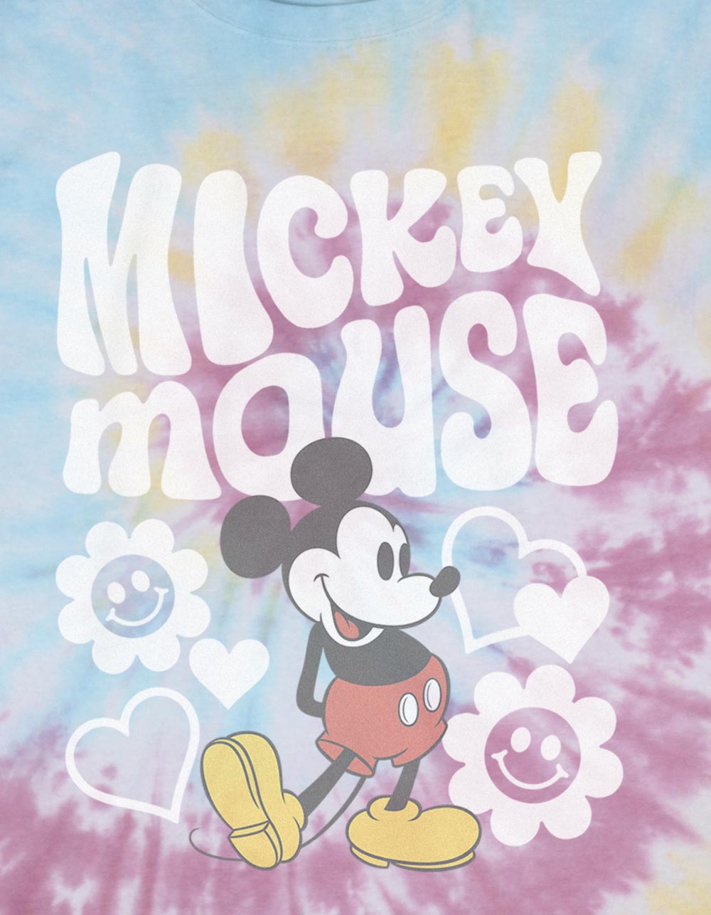 DISNEY Mickey Mouse Retro Floral Unisex Tee - MULTI