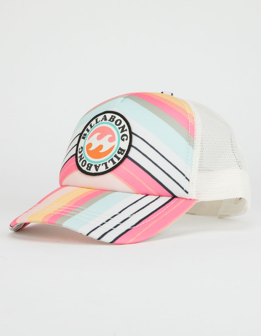 Pop Pink New Billabong Girl's Reaching Out Trucker Hat 