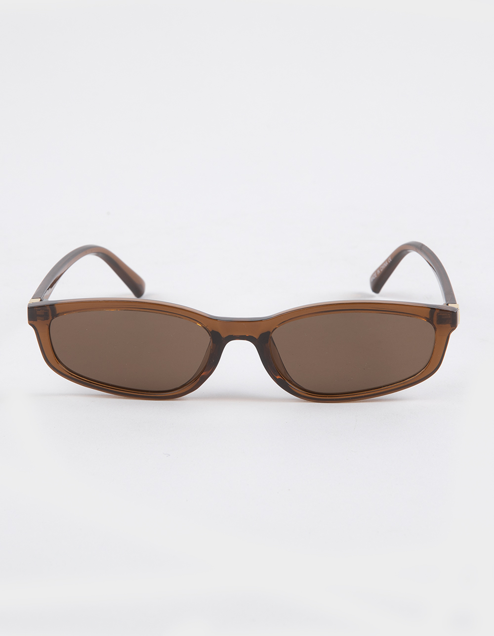 RSQ Rectangular Plastic Sunglasses - BROWN