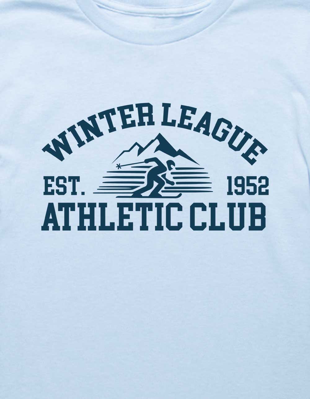 SKI Winter League Club Unisex Kids Tee - LIGHT BLUE