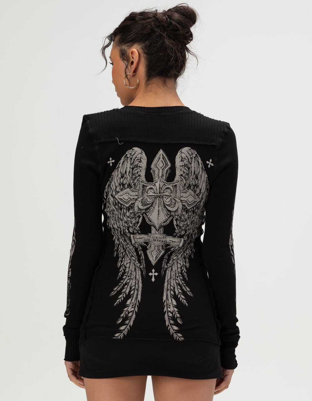 AFFLICTION Simulation Womens Thermal - BLACK