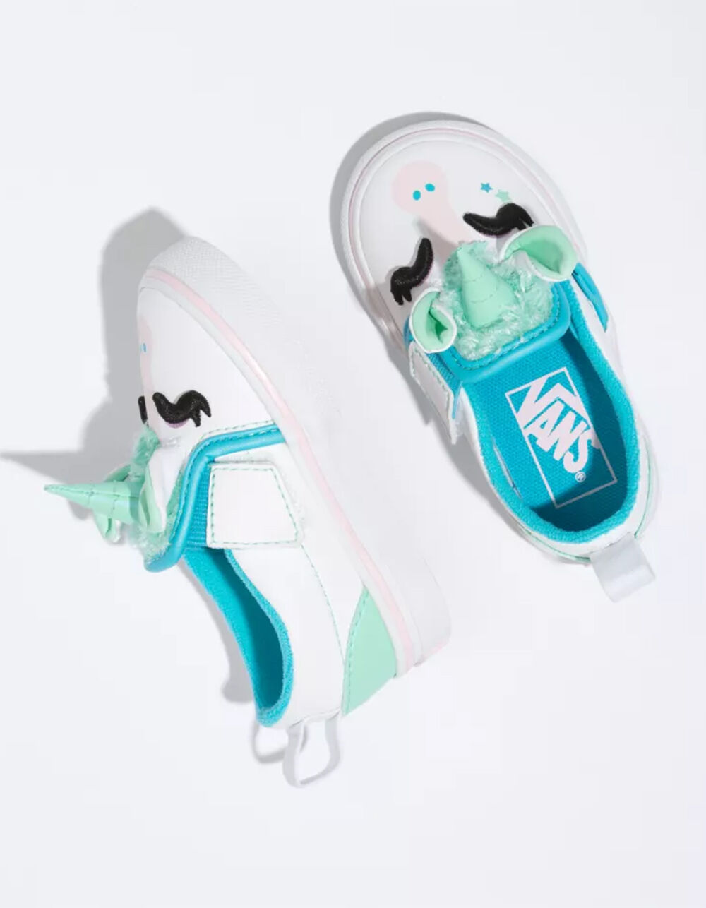 VANS Toddler Unicorn SlipOn Velcro Shoes BLUE ATOLL/IRIDESCENT Tillys
