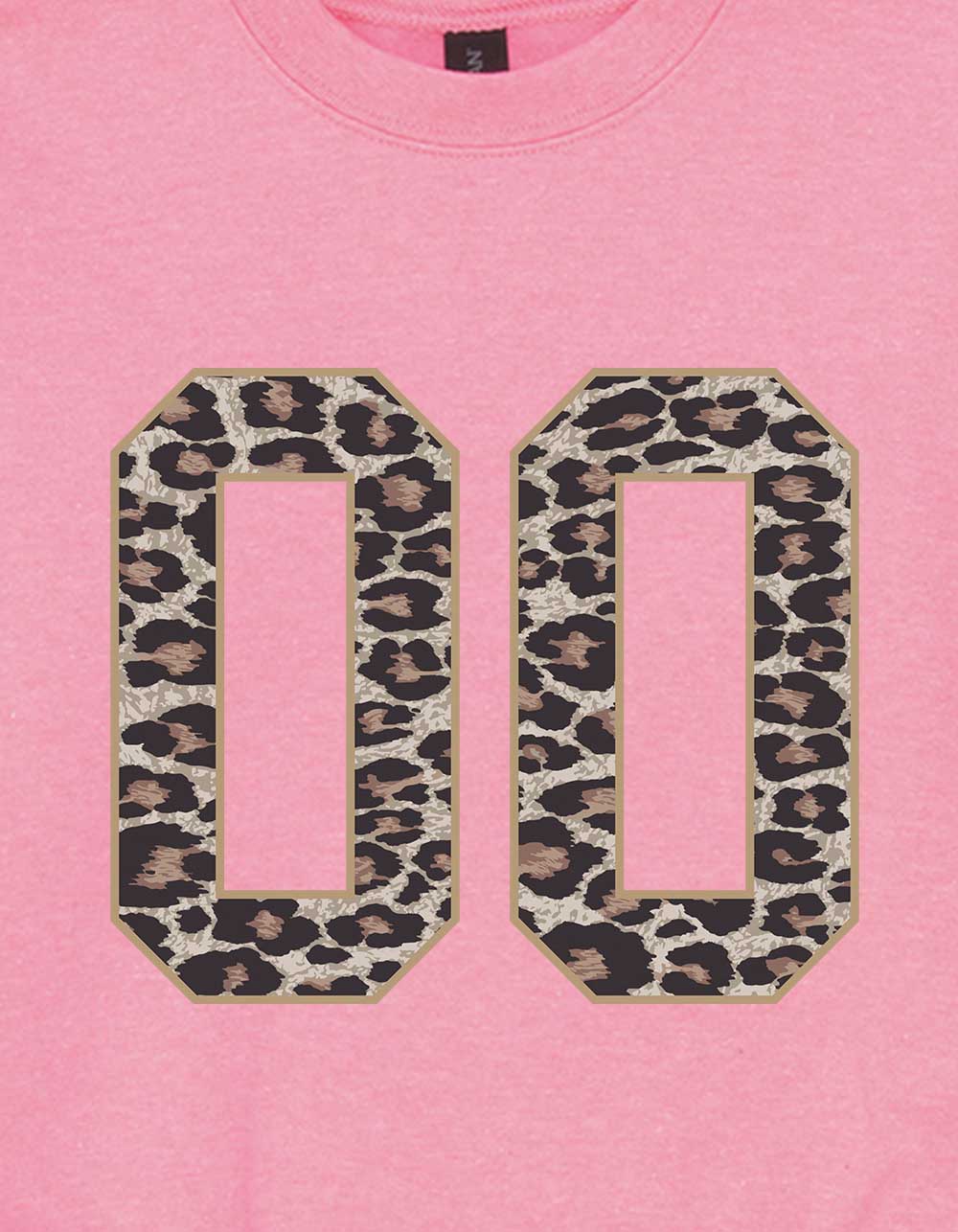 LEOPARD Double Zero Girls Crewneck Sweatshirt - HOT PINK