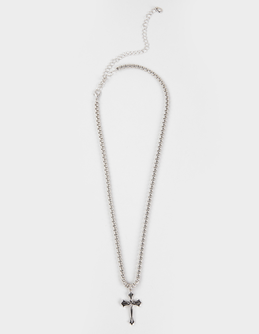 RSQ Cross Chain Necklace - SILVER