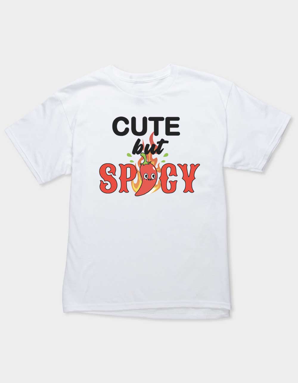 PEPPER Cute But Spicy Unisex Kids Tee - WHITE