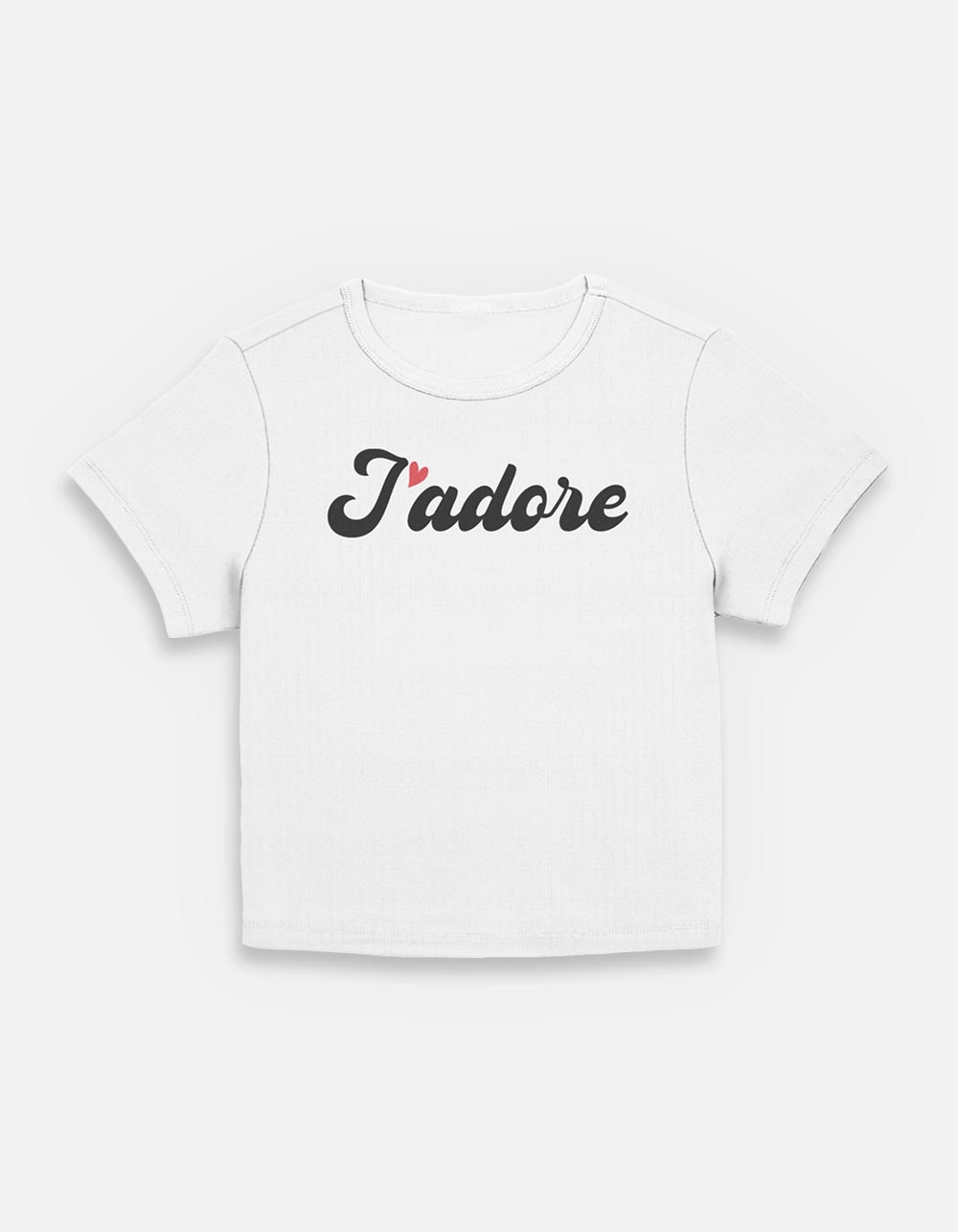HEART J'adore Womens Baby Tee - CREAM