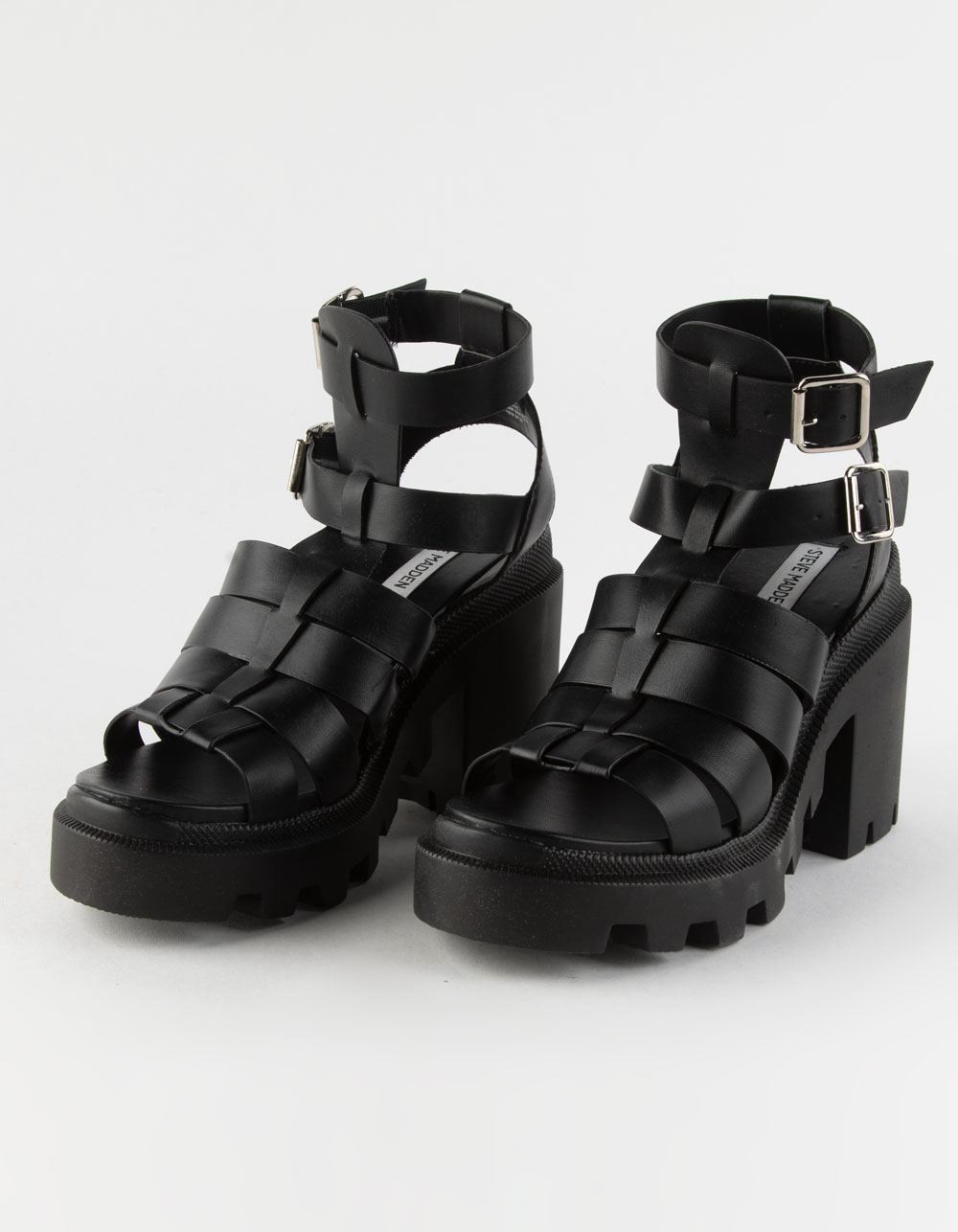 STEVE MADDEN Cosmic Womens Caged Heel Sandals - BLACK | Tillys