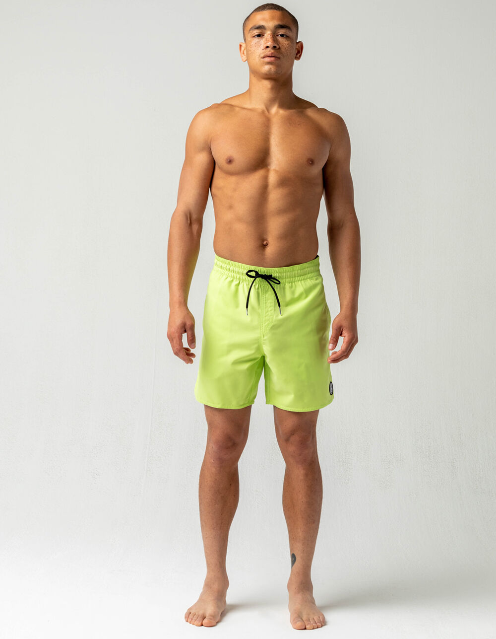 VOLCOM Lido Solid Mens Neon Green Volley Shorts - NEON GREEN | Tillys