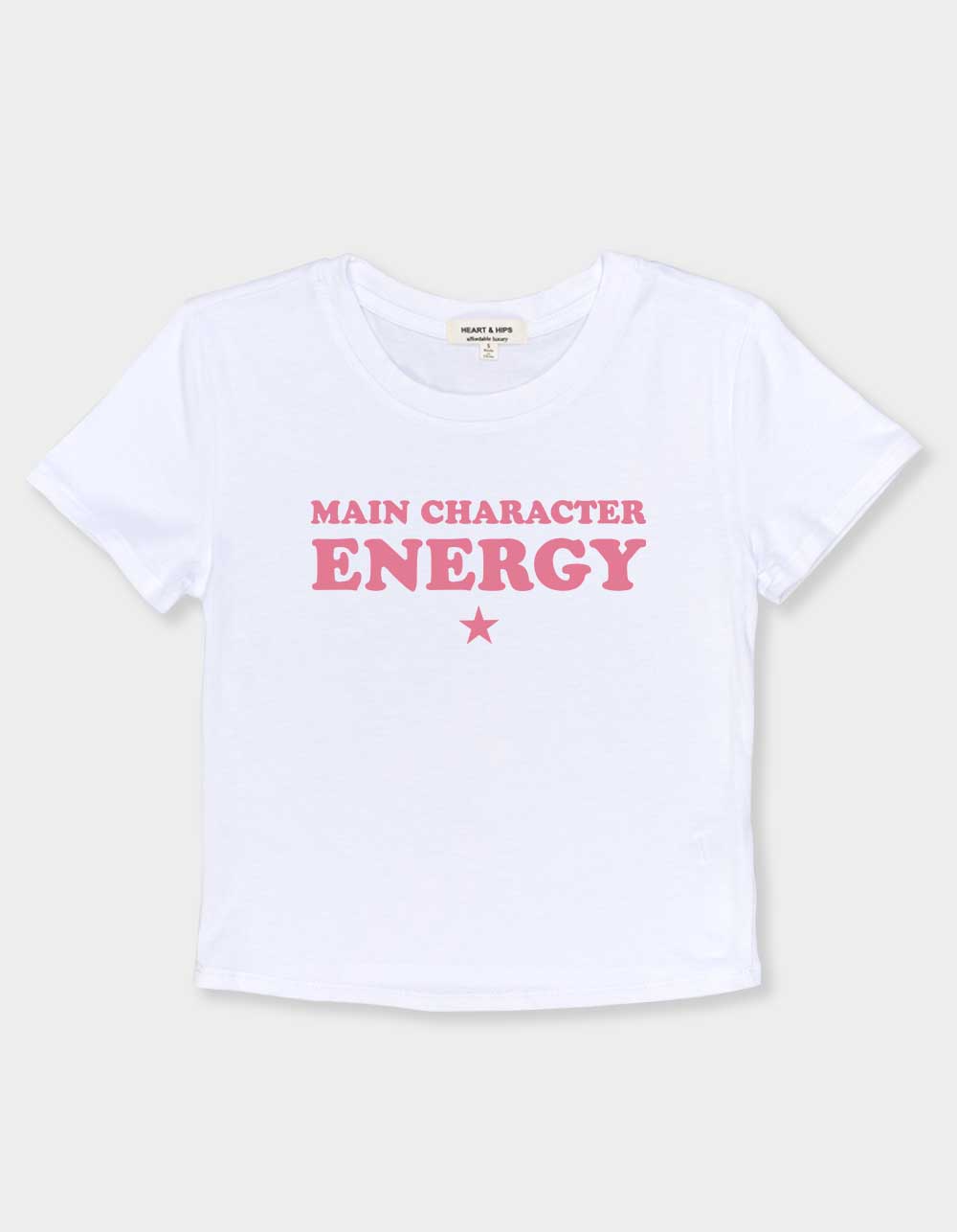 Energy Main Character Womens Baby Tee - WHITE